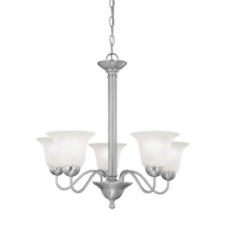 THOMAS Riva 25'' Wide 5Light Chandelier, Brushed Nickel SL881178